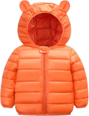 HILEELANG Kids Boy Girl Winter Hooded Puffer Jackets Coats Light Weight Padded Outerwear