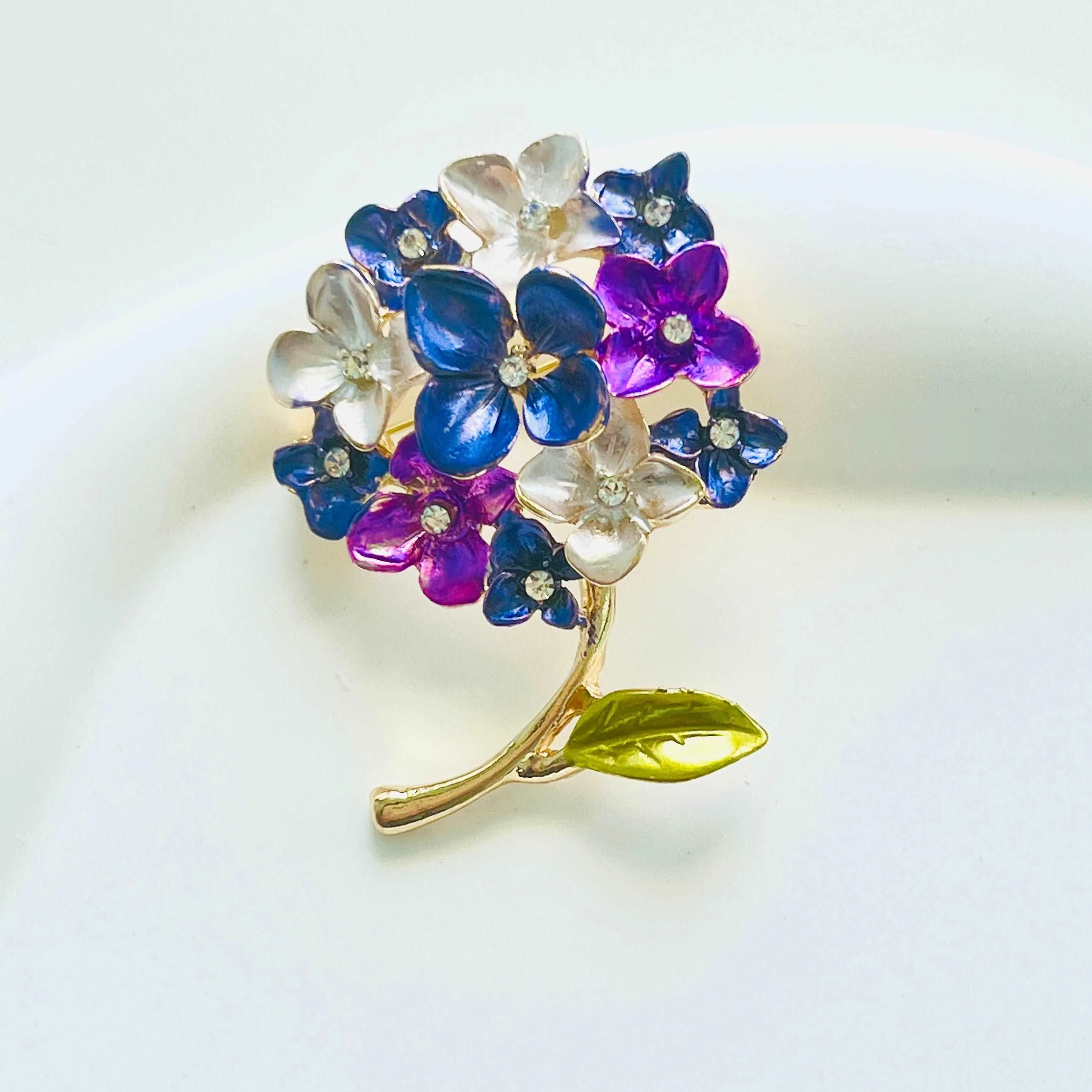 Hydrangea Flower Brooch