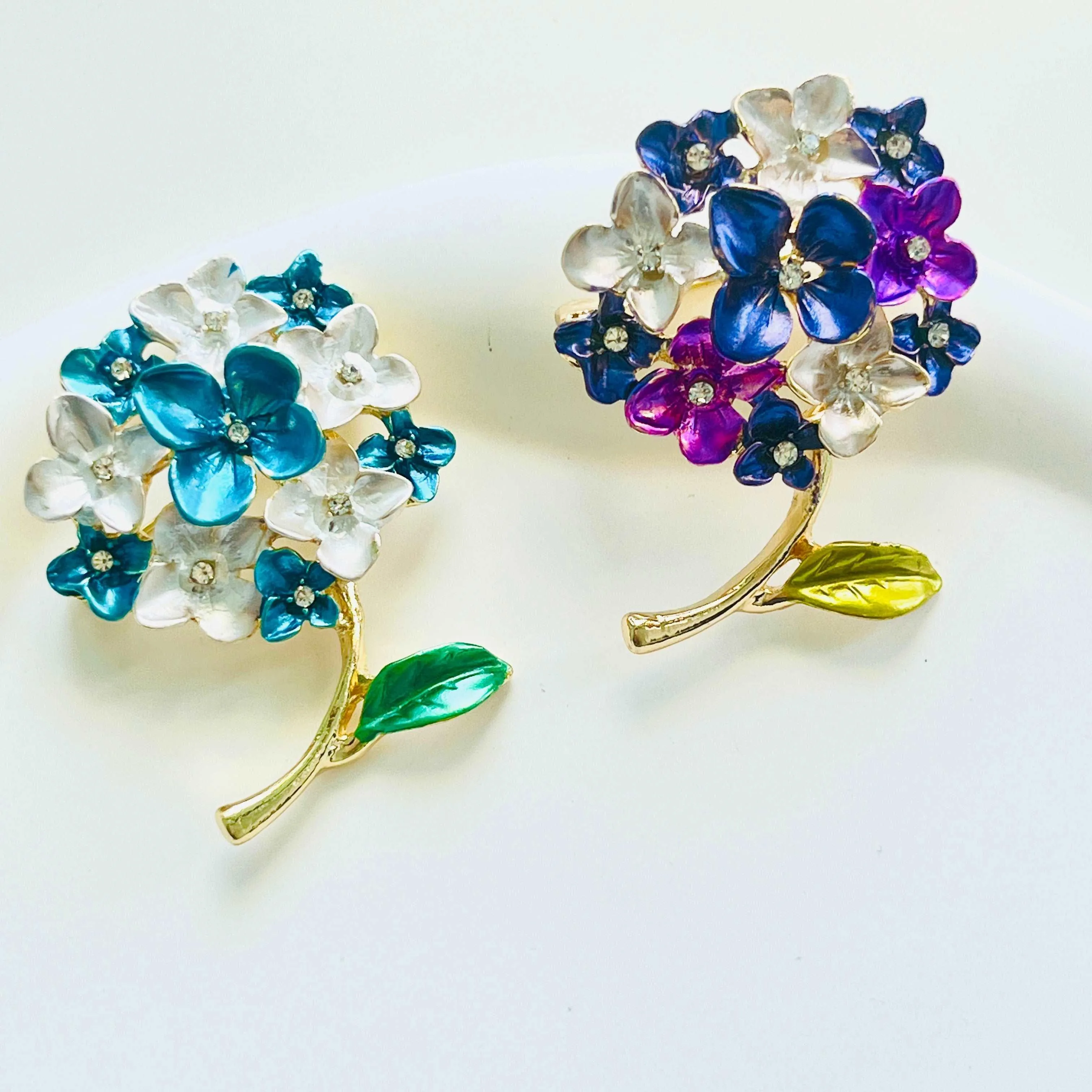 Hydrangea Flower Brooch