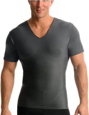 Insta Slim - Made in USA - Mens Slimming Compression Body Shaper V-Neck for Back Support, Gynecomastia & Hernias