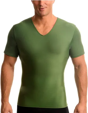 Insta Slim - Made in USA - Mens Slimming Compression Body Shaper V-Neck for Back Support, Gynecomastia & Hernias