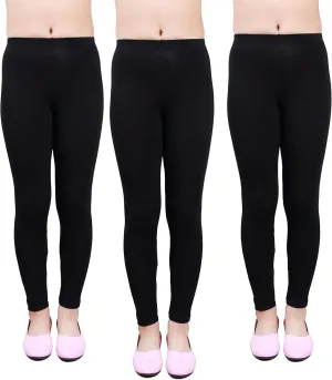 IRELIA Girls Leggings 3 Pack Modal Size 4-16 Stretchy Pants