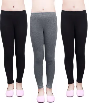 IRELIA Girls Leggings 3 Pack Modal Size 4-16 Stretchy Pants