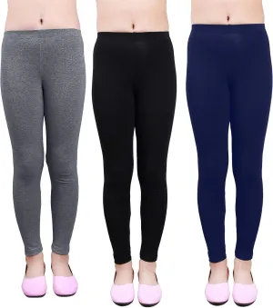 IRELIA Girls Leggings 3 Pack Modal Size 4-16 Stretchy Pants