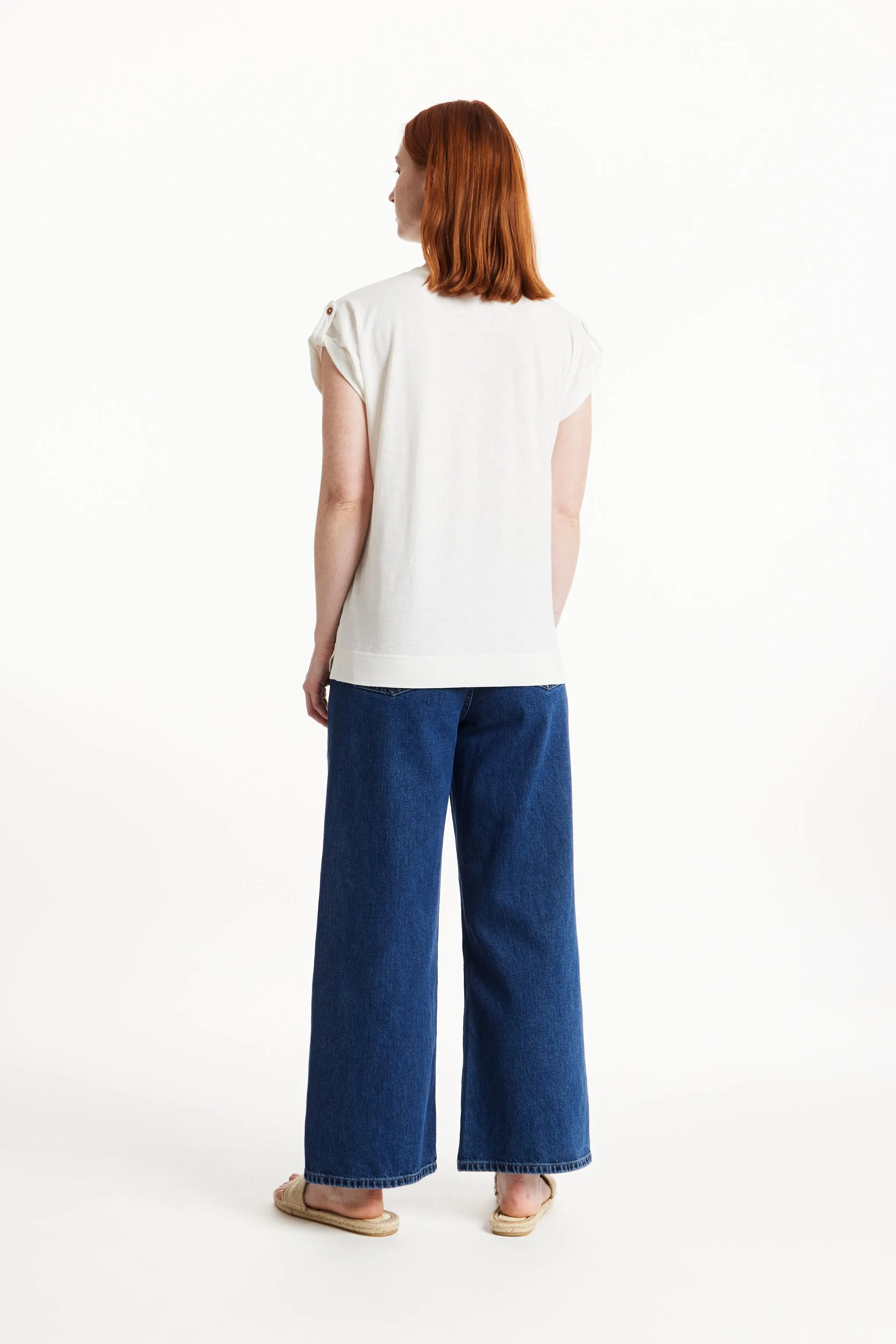 Jayne Slub Tee in Eco white