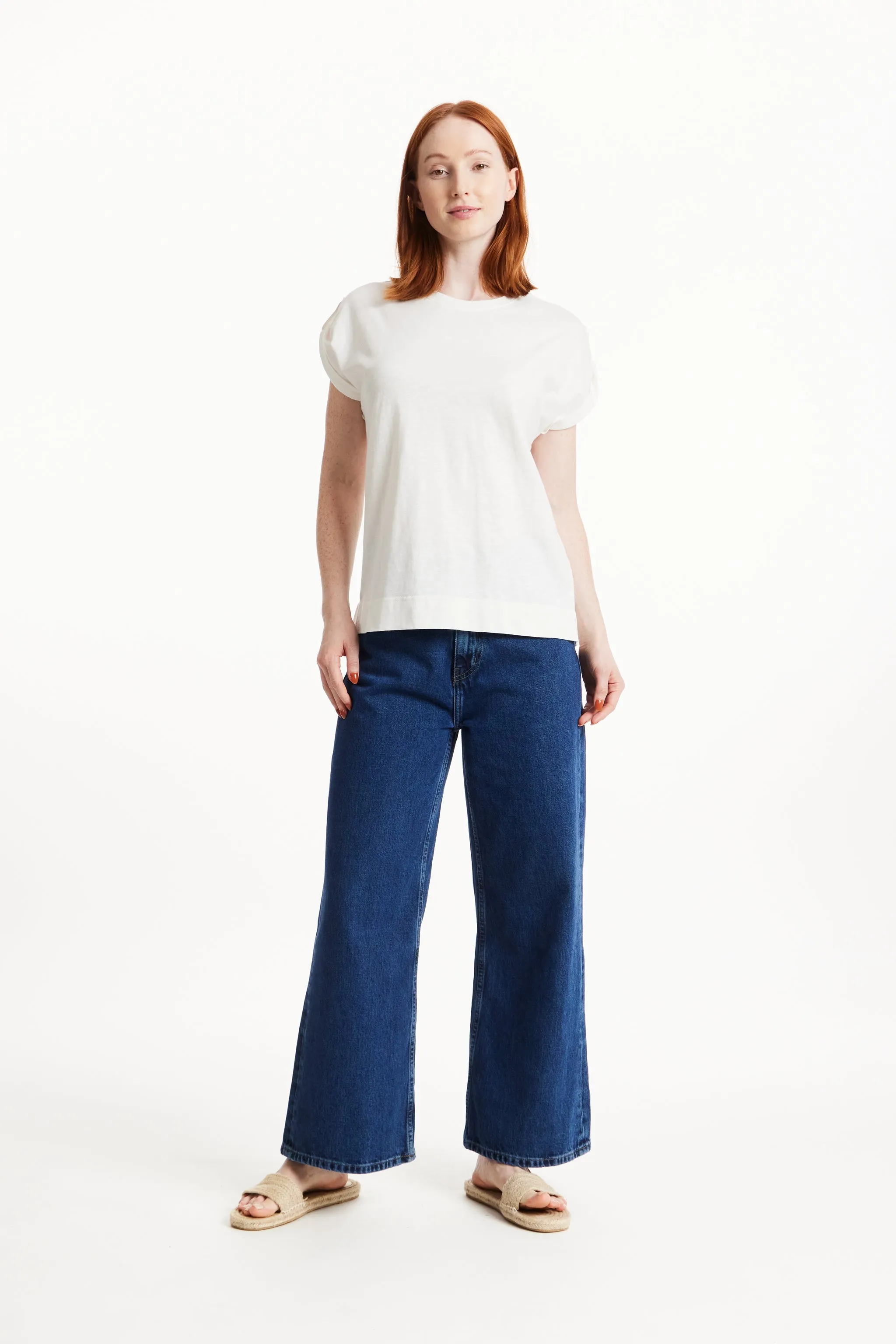 Jayne Slub Tee in Eco white