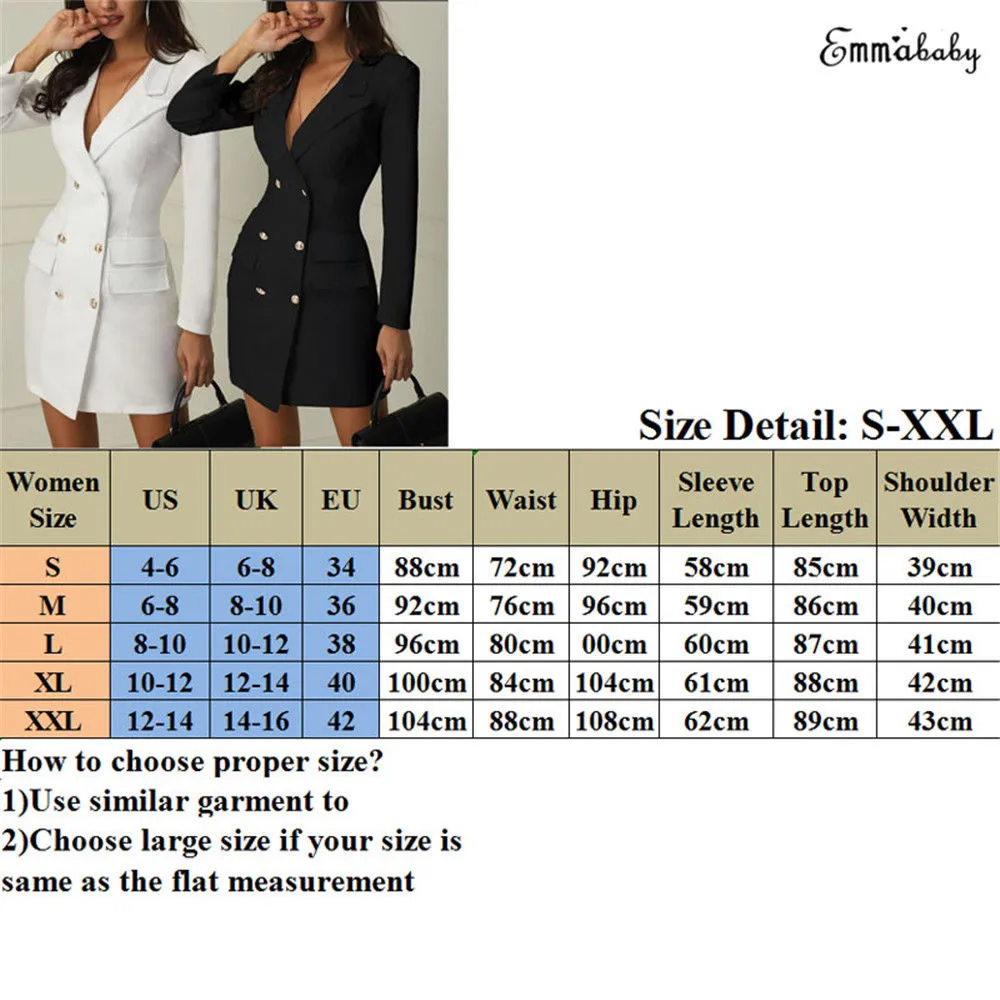 Julia Fashion - Elegant Women Coats Long Sleeve Dress