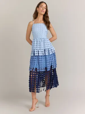 Just Me Sleeveless Circle Fringe Midi Dress - Brands We Love