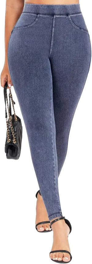 KIWI RATA Leggings for Women, High Waisted Scrunch Butt Lifting Skinny Jeans, Tummy Control Stretchy Skinny Jeans Leggings