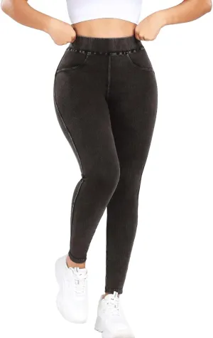 KIWI RATA Leggings for Women, High Waisted Scrunch Butt Lifting Skinny Jeans, Tummy Control Stretchy Skinny Jeans Leggings