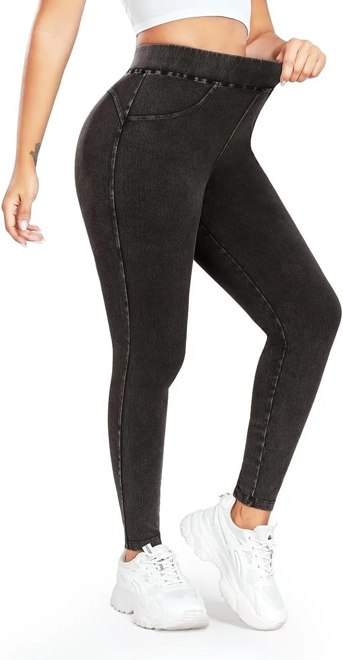 KIWI RATA Leggings for Women, High Waisted Scrunch Butt Lifting Skinny Jeans, Tummy Control Stretchy Skinny Jeans Leggings