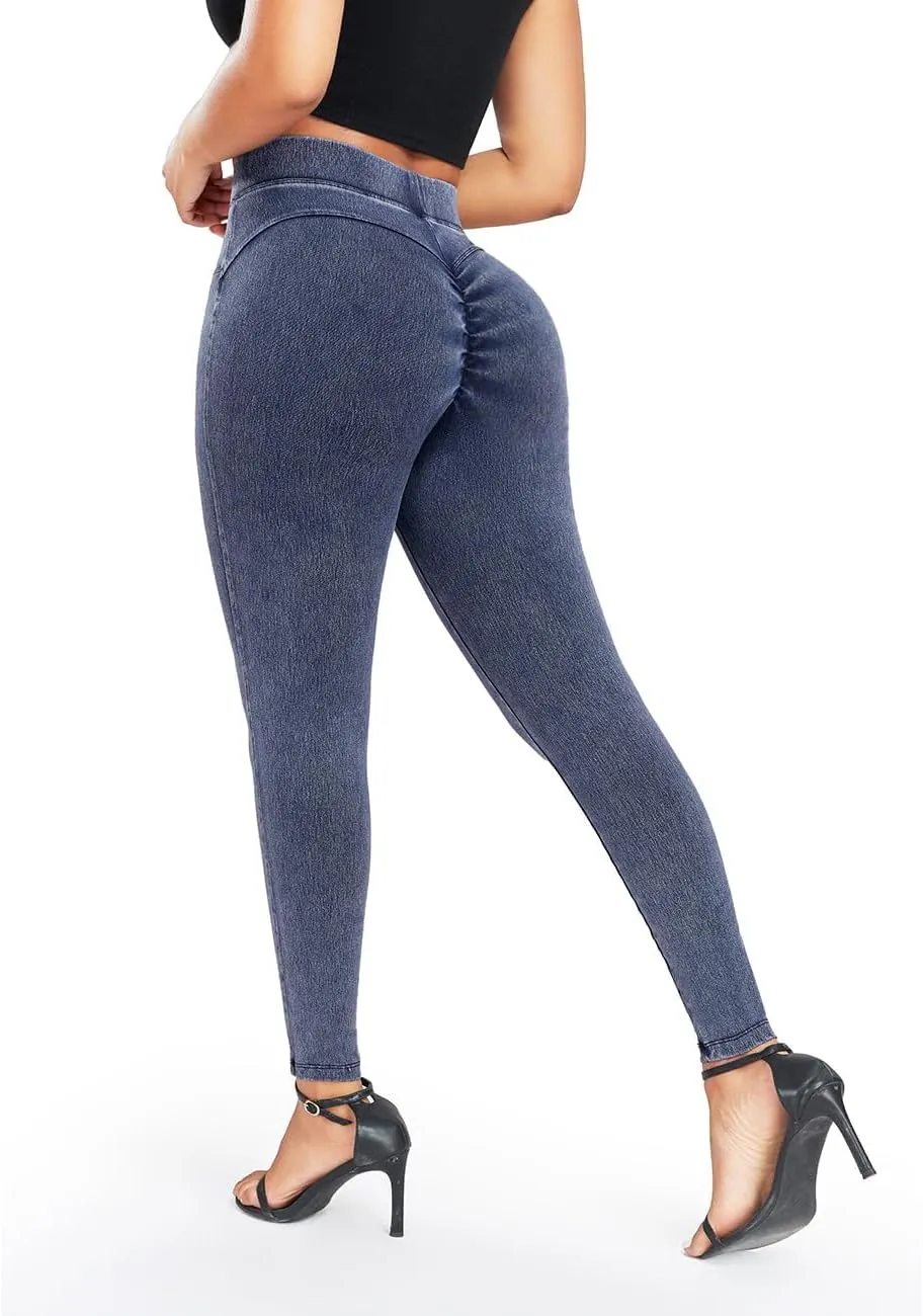 KIWI RATA Leggings for Women, High Waisted Scrunch Butt Lifting Skinny Jeans, Tummy Control Stretchy Skinny Jeans Leggings