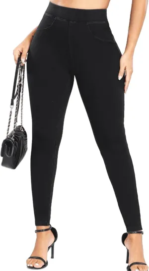 KIWI RATA Leggings for Women, High Waisted Scrunch Butt Lifting Skinny Jeans, Tummy Control Stretchy Skinny Jeans Leggings