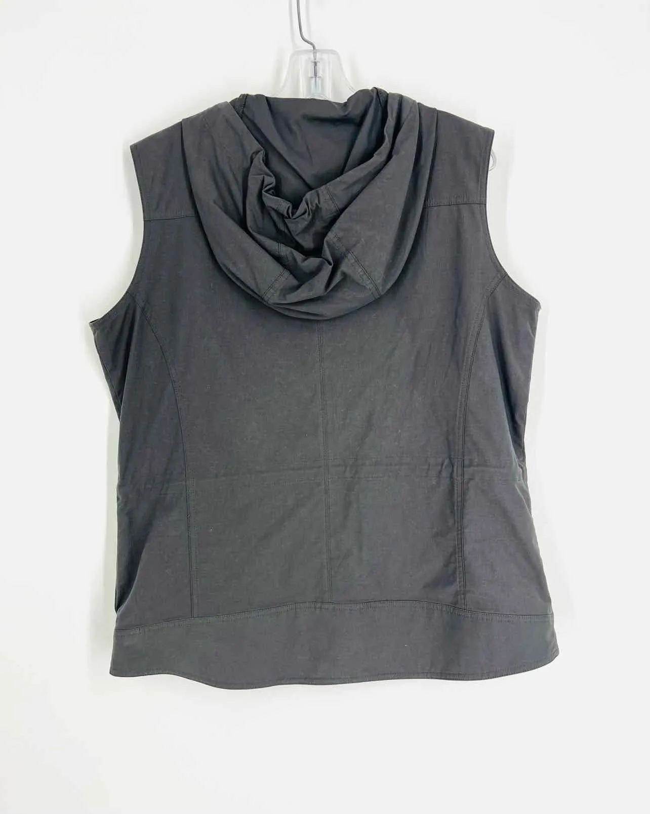 Kuhl Size L Gray Hooded Drawstring Vests Vest