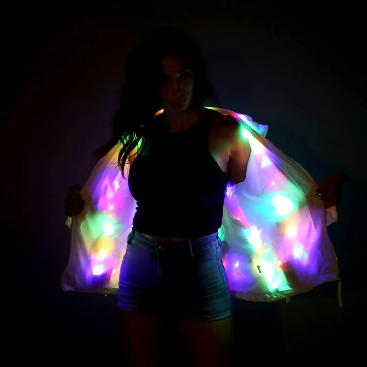 LED Light up Jacket For Women and Men Unisex Novelty Costume For Burning Man Party Carnivals Halloween Xmas Raves