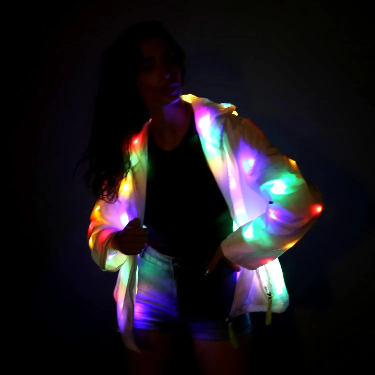 LED Light up Jacket For Women and Men Unisex Novelty Costume For Burning Man Party Carnivals Halloween Xmas Raves