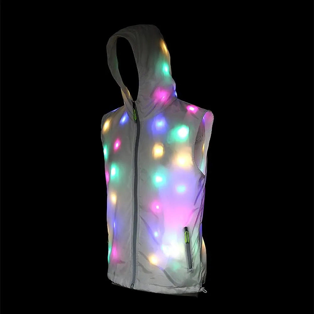 LED Light up Jacket For Women and Men Unisex Novelty Costume For Burning Man Party Carnivals Halloween Xmas Raves