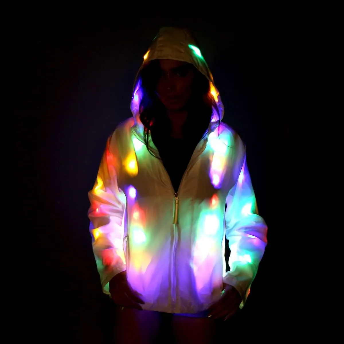 LED Light up Jacket For Women and Men Unisex Novelty Costume For Burning Man Party Carnivals Halloween Xmas Raves