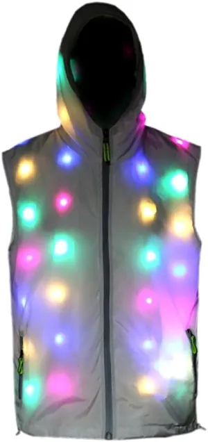 LED Light up Jacket For Women and Men Unisex Novelty Costume For Burning Man Party Carnivals Halloween Xmas Raves