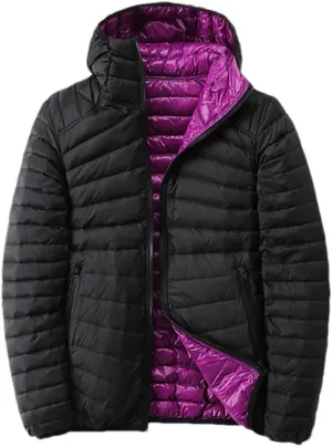 Light Down Jackets Women Both Sides Wear Duck Down Coats Portable Puffer Jacket