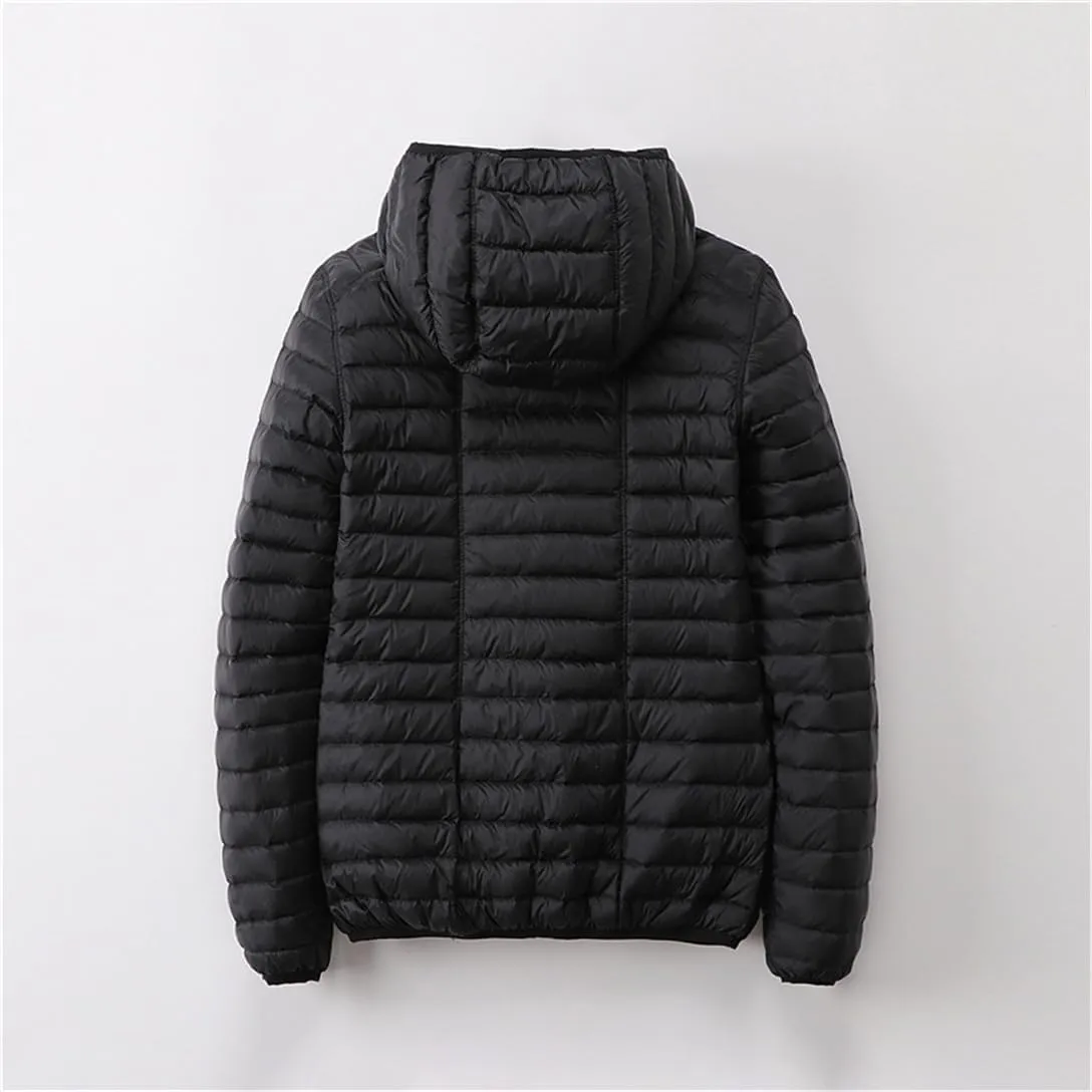 Light Down Jackets Women Both Sides Wear Duck Down Coats Portable Puffer Jacket