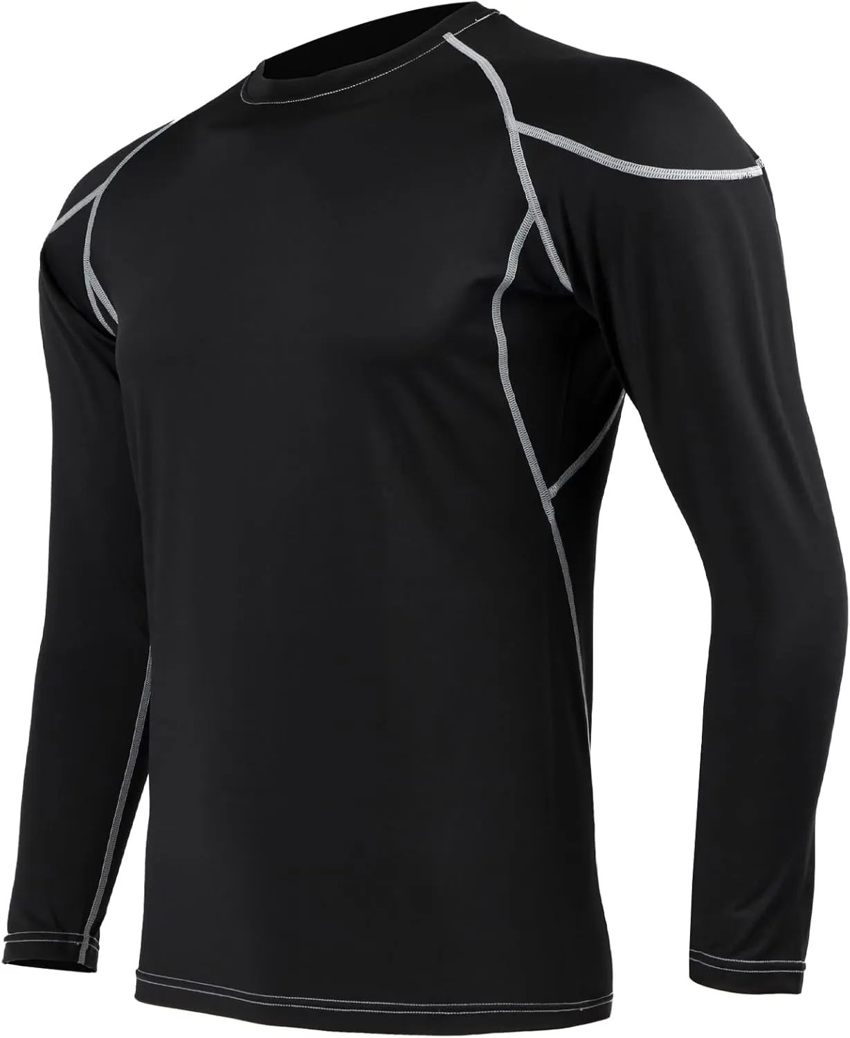 LIN PERFORMANCE Men's Long Sleeve Compression Shirts Athletic Workout Shirt Undershirt Base Layer Top Quick Dry