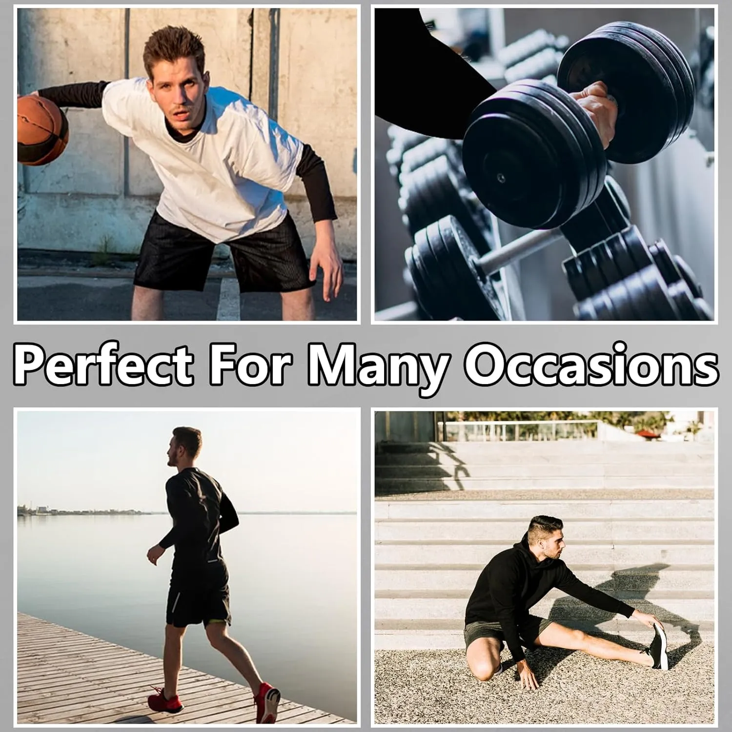 LIN PERFORMANCE Men's Long Sleeve Compression Shirts Athletic Workout Shirt Undershirt Base Layer Top Quick Dry
