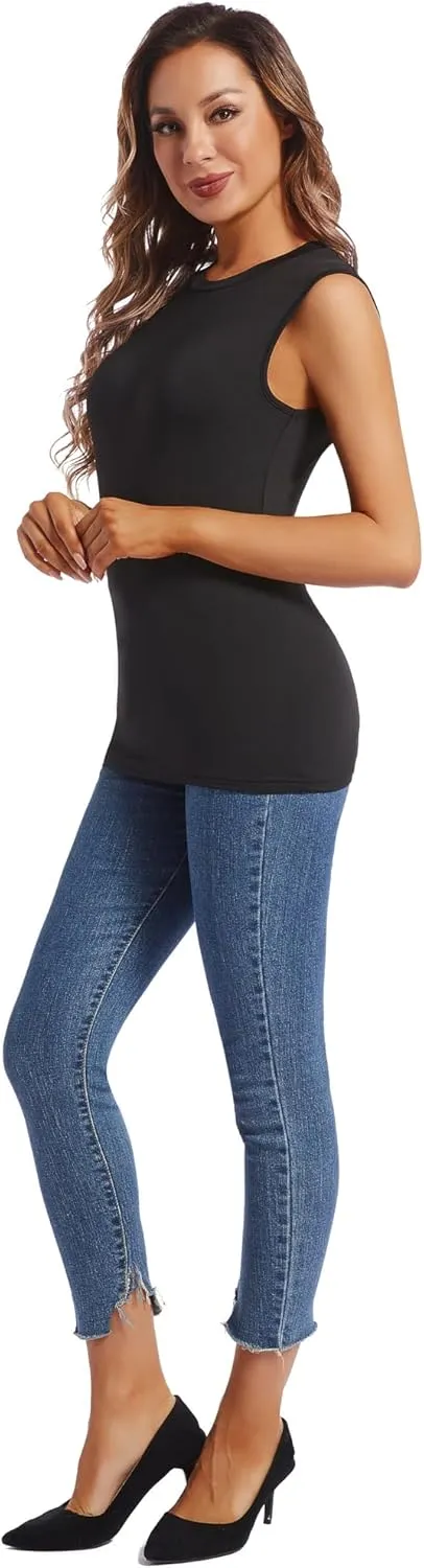 MANCYFIT Thermal Tank Top for Women Fleece Lined Underwear Soft Camisole Baselayer Undershirts Sleeveless Winter Vest