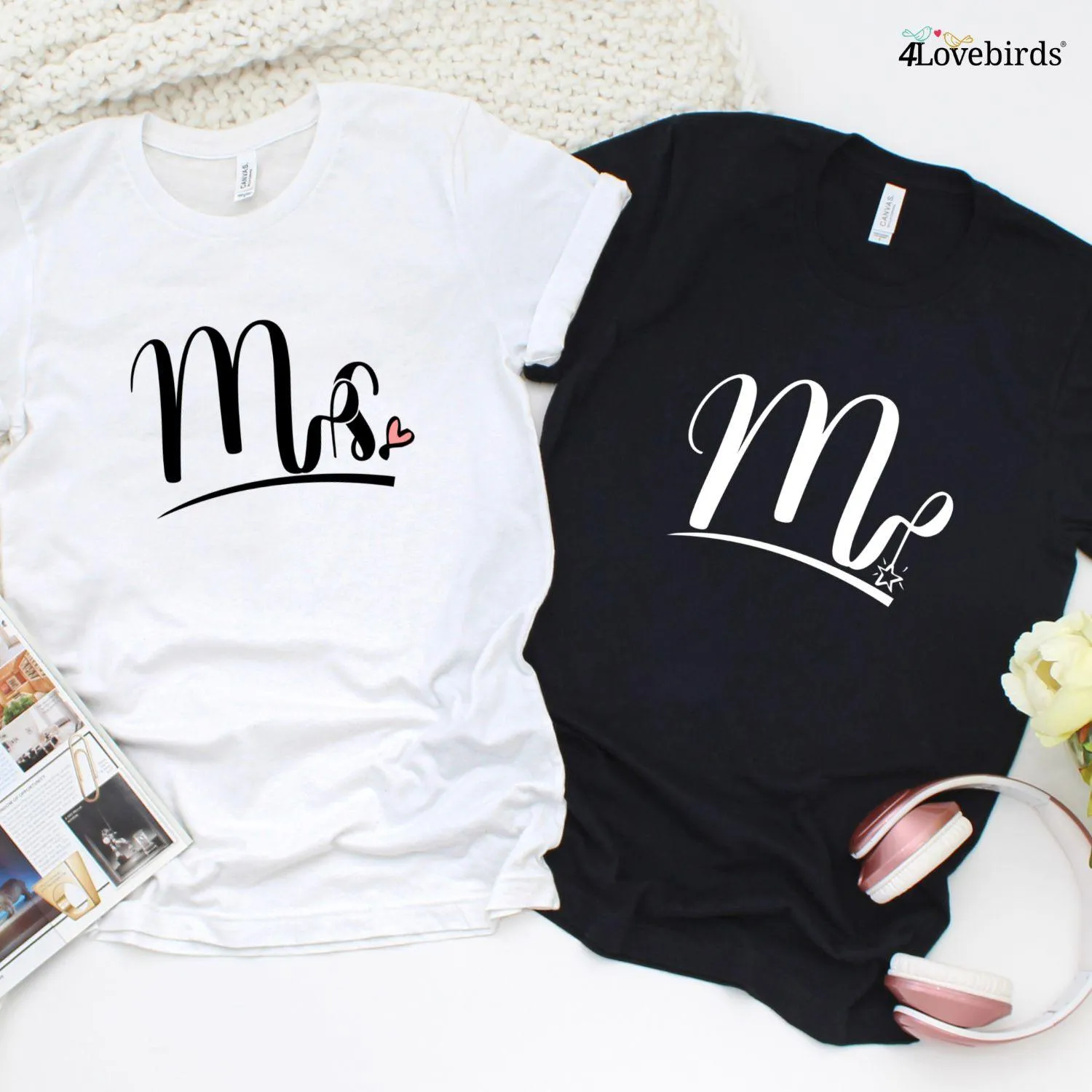Matching Outfits for Couples: Mr & Mrs Hoodie Set, Honeymoon Sweatshirt, Wife Shirt & More!