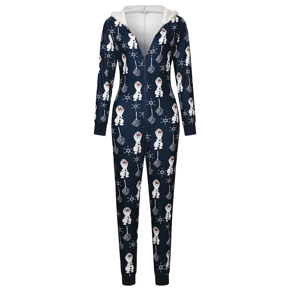 MB FASHION Holiday Hooded Onesie with Funny Print and Zipper Closure 7926