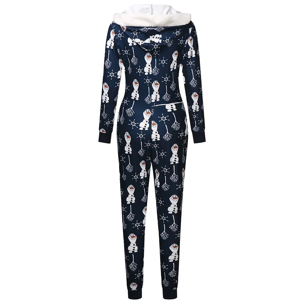 MB FASHION Holiday Hooded Onesie with Funny Print and Zipper Closure 7926