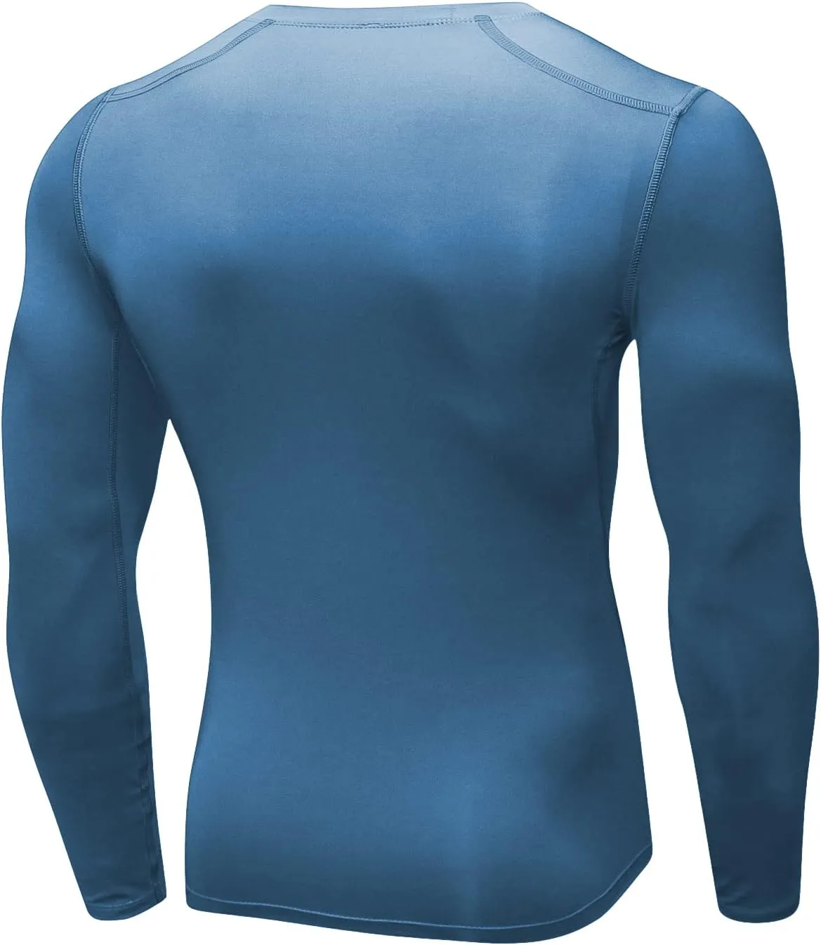 Men's Athletic Compression Shirts Long Sleeve Qucik Dry Sports Crewneck Workout Running Tops Baselayer Gym Undershirt