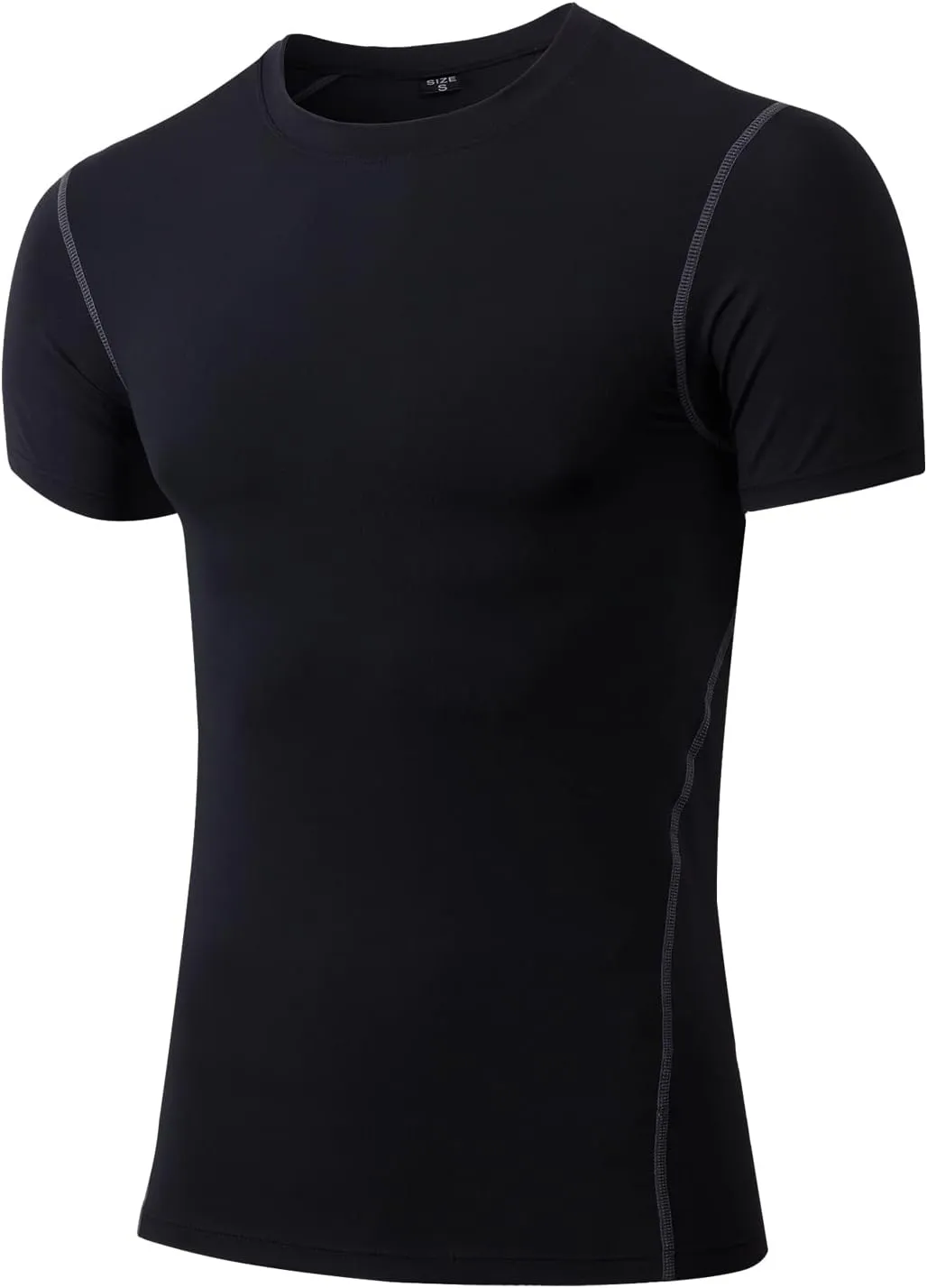 Mens Compression Shirts Short Sleeve Athletic Compression Tops Dry Fit Running T-Shirt Sports Base Layer Undershirts