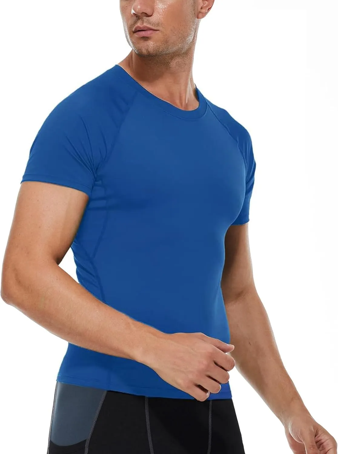 Mens Compression Shirts Short Sleeve Workout Shirt, Quick Dry Sports Tops Baselayer Athletic Undershirts for Men