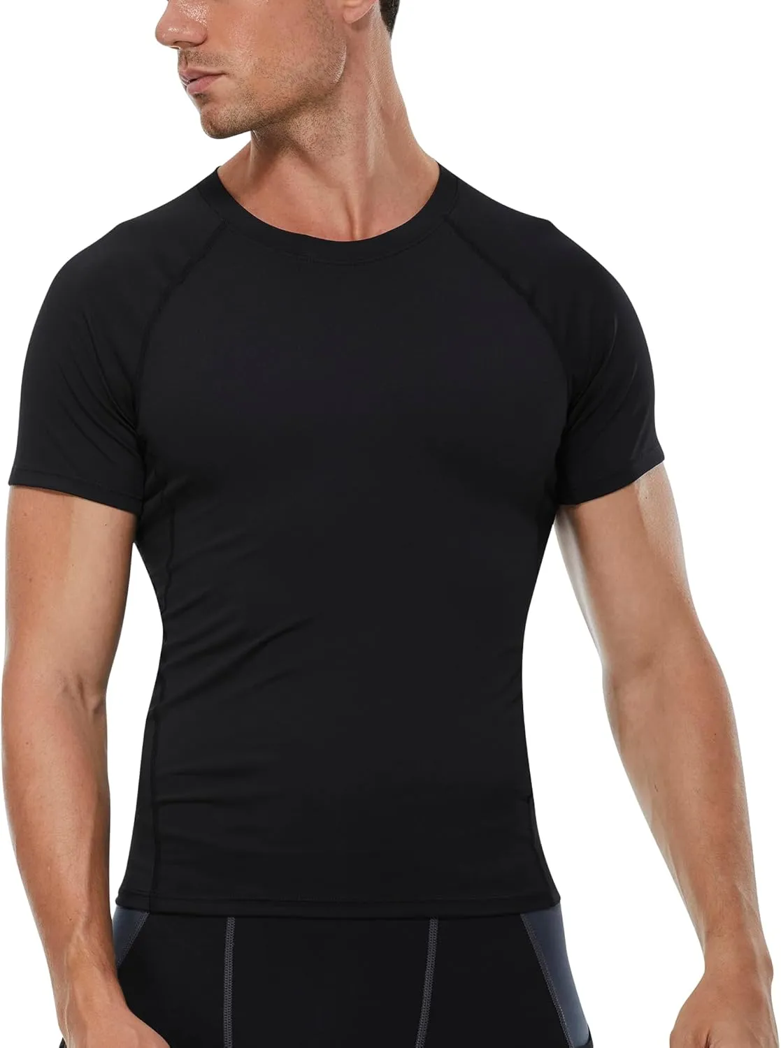 Mens Compression Shirts Short Sleeve Workout Shirt, Quick Dry Sports Tops Baselayer Athletic Undershirts for Men