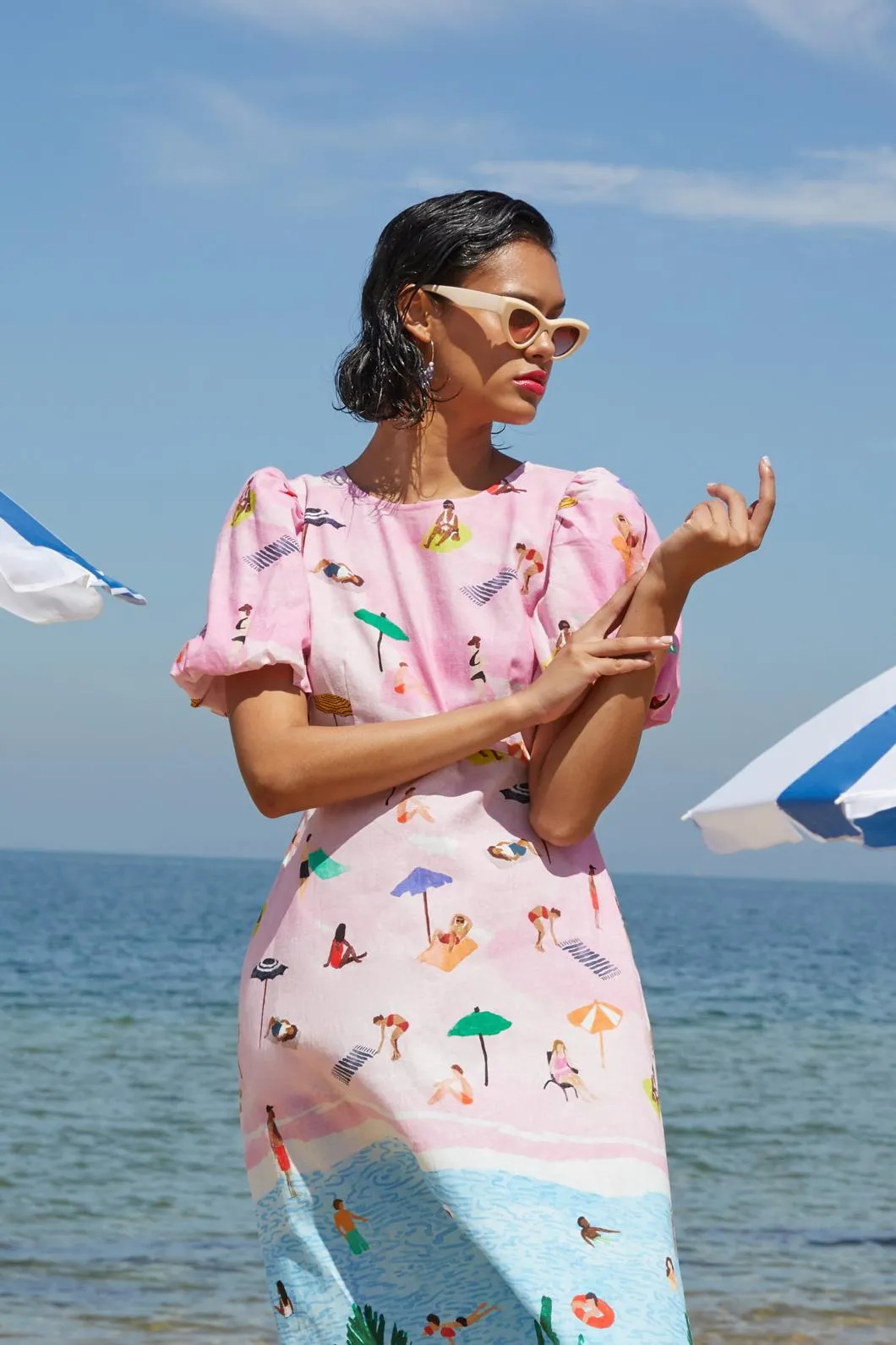 Ocean Views Linen Dress