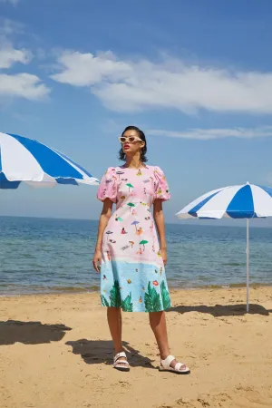 Ocean Views Linen Dress