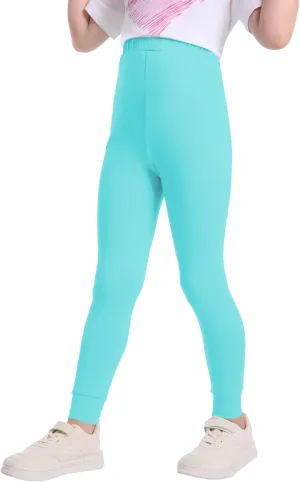 QBK 3T 4T 5T to 12Y Girls' Leggings Cotton Footless Tights Soft and Stretchy