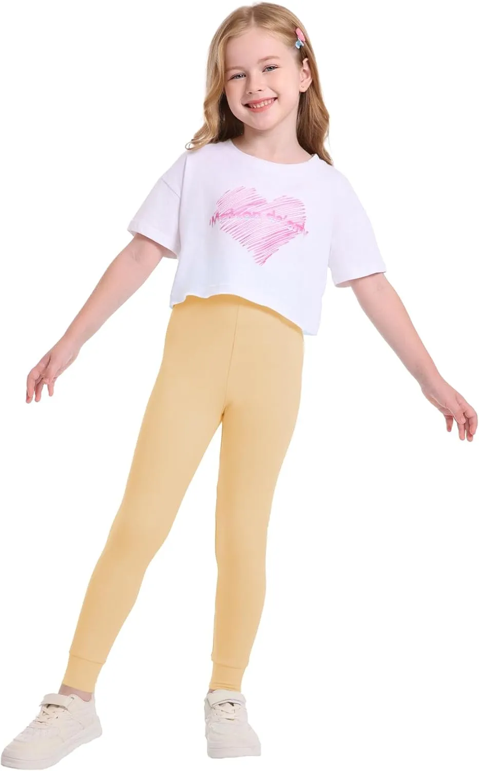 QBK 3T 4T 5T to 12Y Girls' Leggings Cotton Footless Tights Soft and Stretchy
