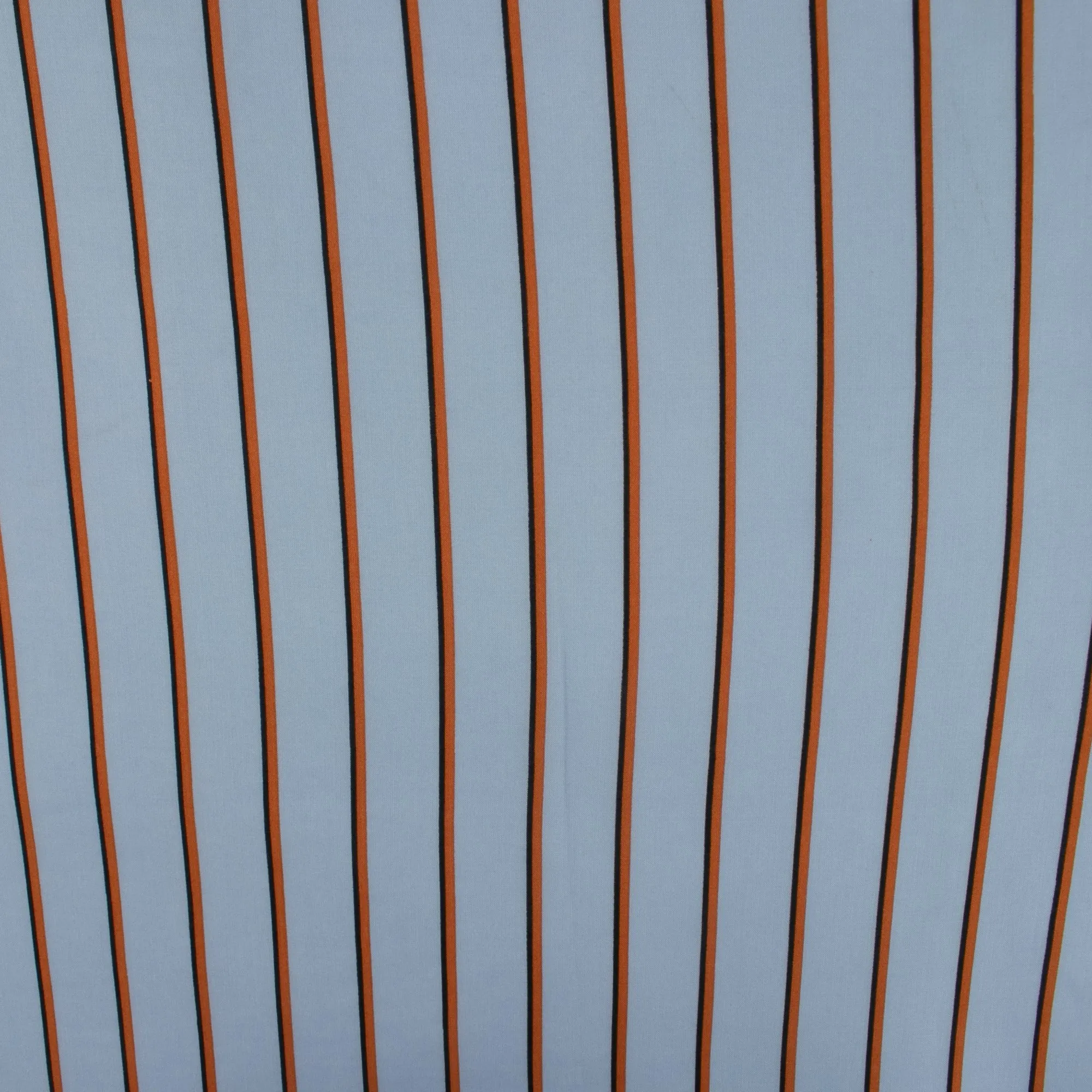 Rayon Poplin Stripe - Various Stripe - Blue / Brown