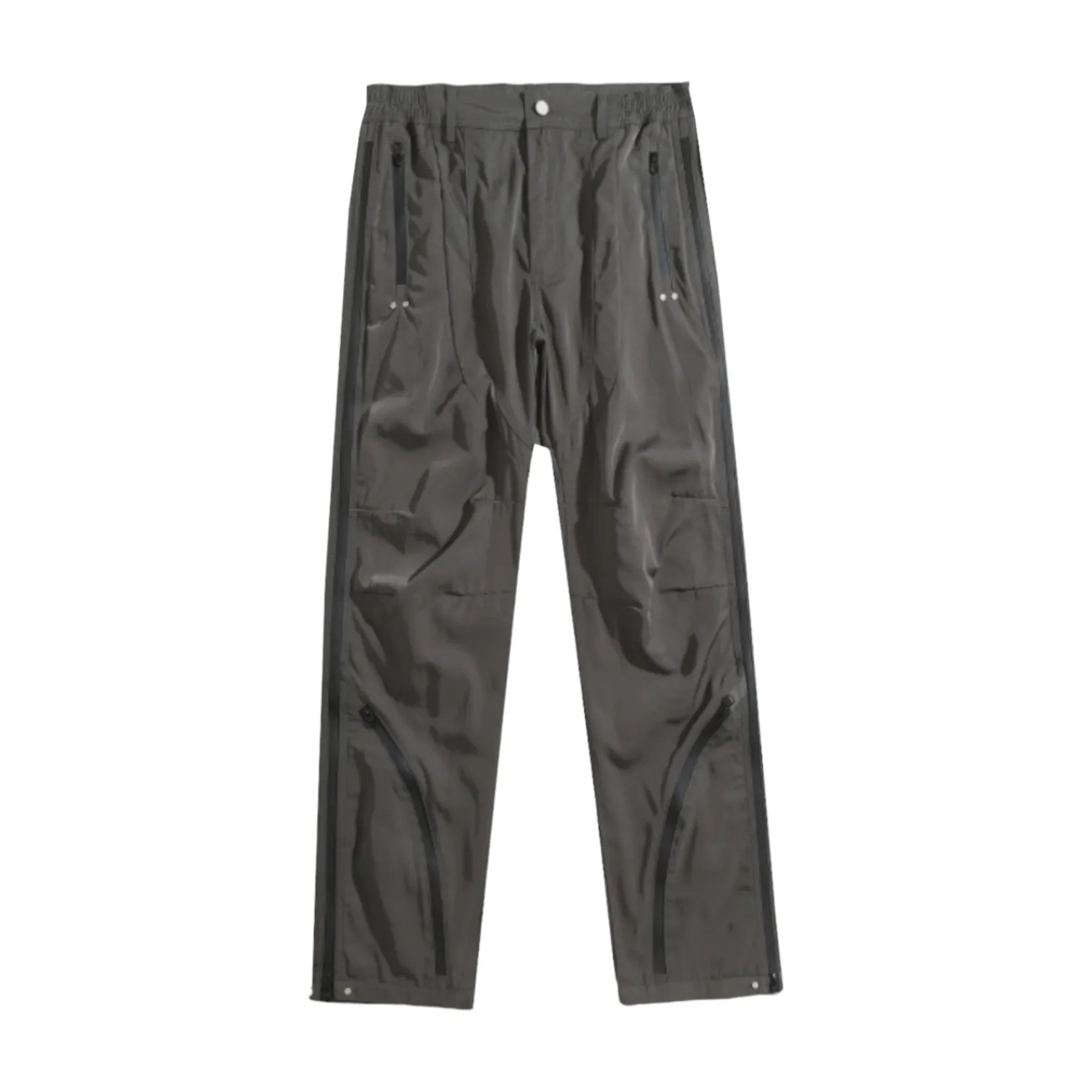 Relaxed fit multi zipper technical pants