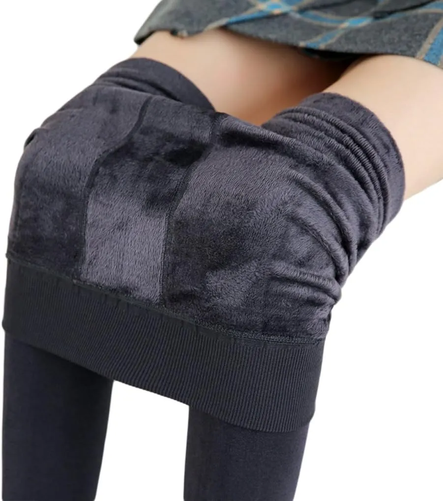 Romastory Women's Winter Warm Stretchy Thermal Leggings Pants Fleece Lined Tights