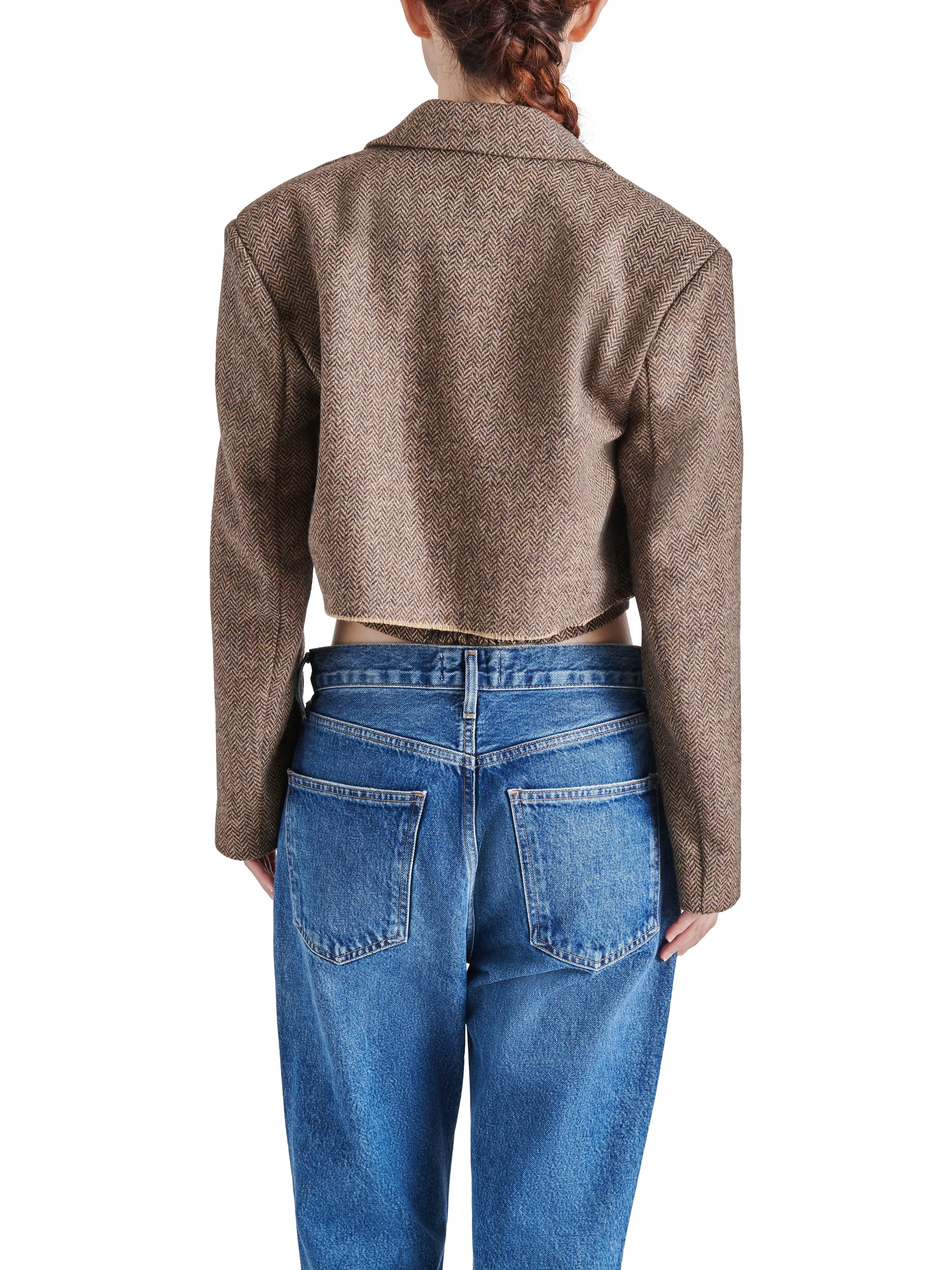 Rupi Cropped Blazer Brown