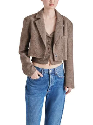 Rupi Cropped Blazer Brown