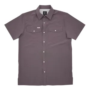 SanJac Mulberry Coahuila Short Sleeve Pearl Snap Men's Shirt