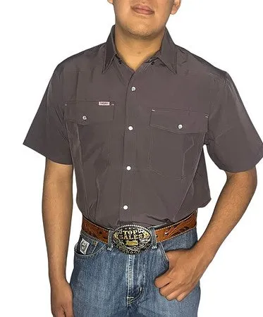 SanJac Mulberry Coahuila Short Sleeve Pearl Snap Men's Shirt
