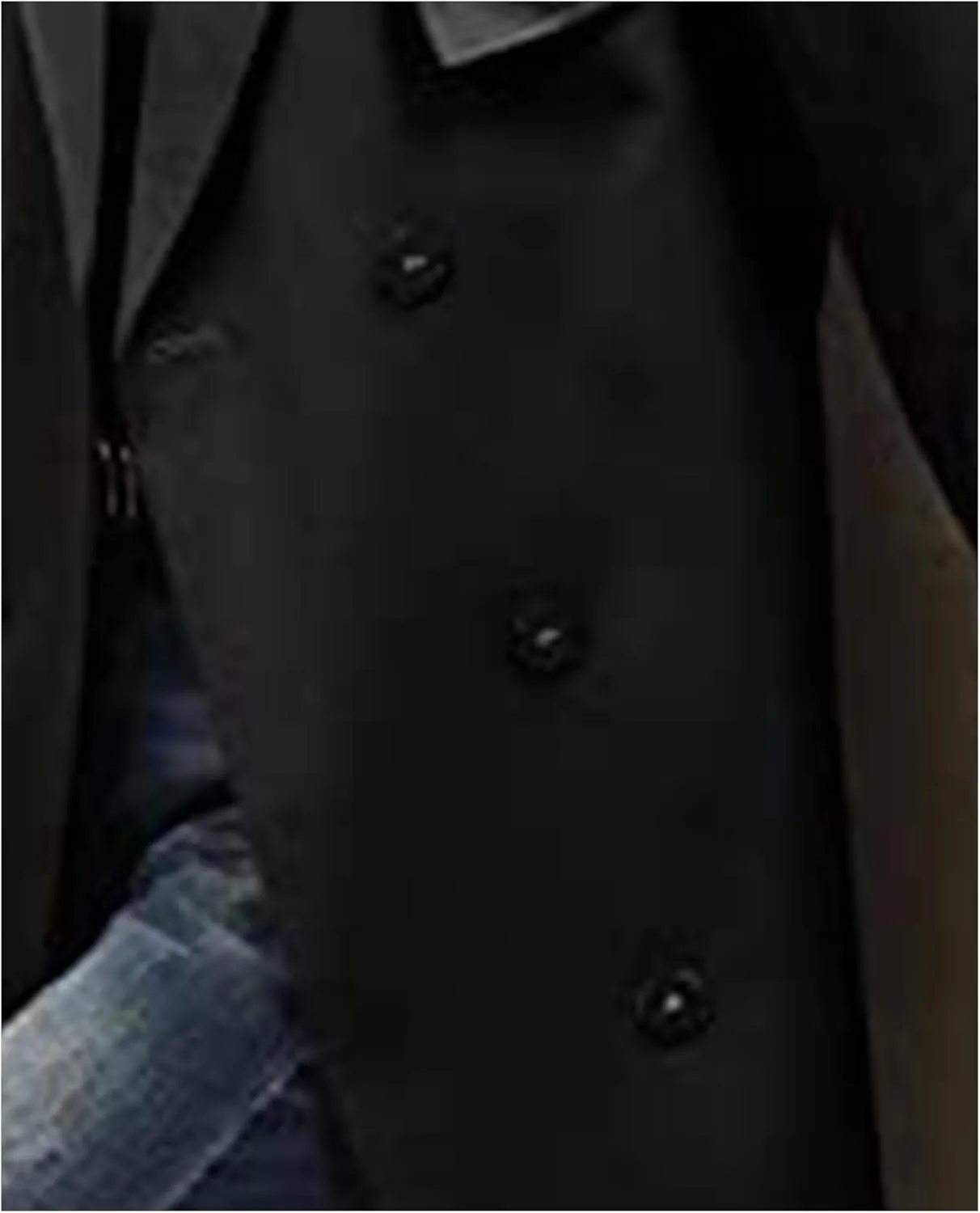 SEMATOMALA Women's Double Breasted Midi Trench Coat Flowy Light Weight Classic Belted Lapel Slim Windproof Overcoat