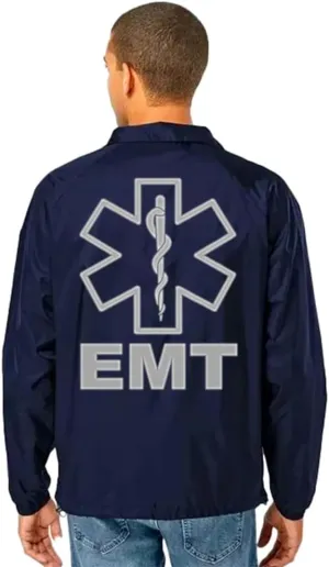 Service and First Responders EMT Coaches Jacket Event Staff Mens and Womens Cosplay Windbreaker