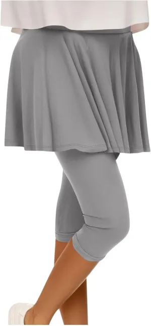 Skirted Leggings for Women High Waist Tennis Golf Skorts Capris Athletic Running Stretchy Skorts Gym Sport Leggings