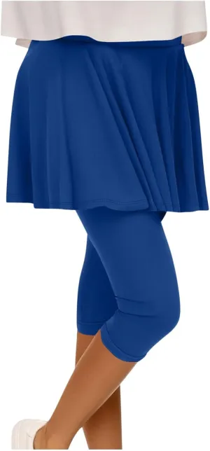 Skirted Leggings for Women High Waist Tennis Golf Skorts Capris Athletic Running Stretchy Skorts Gym Sport Leggings